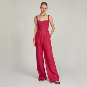 Saloni Rachel Jumpsuit in Bright Berry